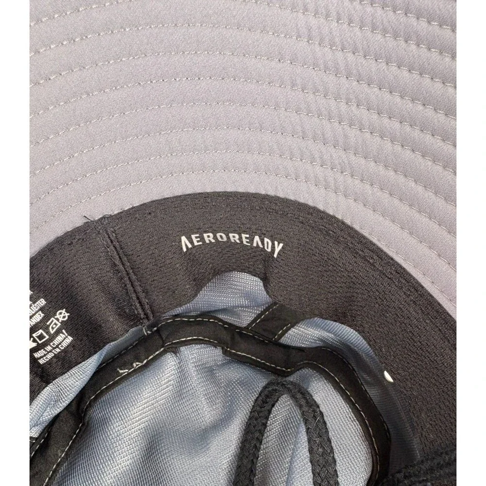 adidas Victory Bucket Hat Gray AEROREADY Sun Boonie NWOT Adjustable Strap UPF50 - Picture 8 of 8